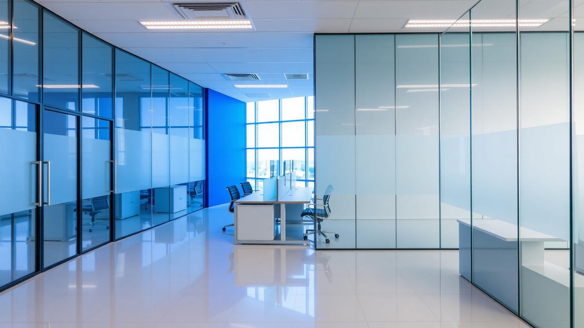 Spotless modern office corridor